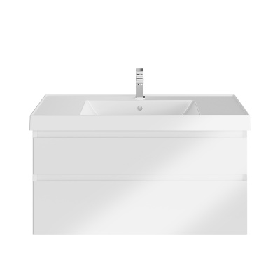 Тумба Cubo/Кубо подвесная с ящиками 100, белая глянцевая Тумба Cubo/Кубо подвесная с ящиками 100, белая глянцевая