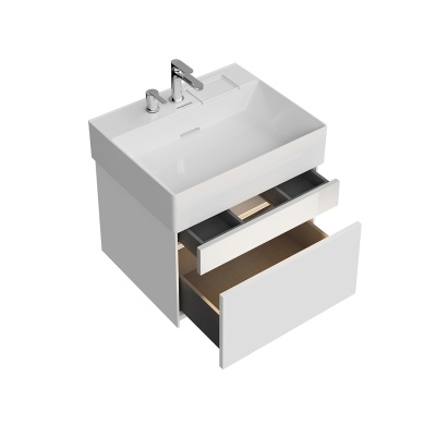 Тумба Logica/Лоджика подвесная 2 ящика 60 см, белоснежный