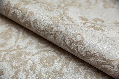 Обои виниловые Флора мотив, серый, бежевый