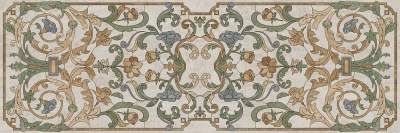 Декор Эвора глянцевый обрезной 30x89,5x1,1