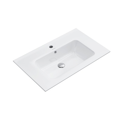 Раковина Piano/Пиано подвесная/мебельная 75, белая глянцевая