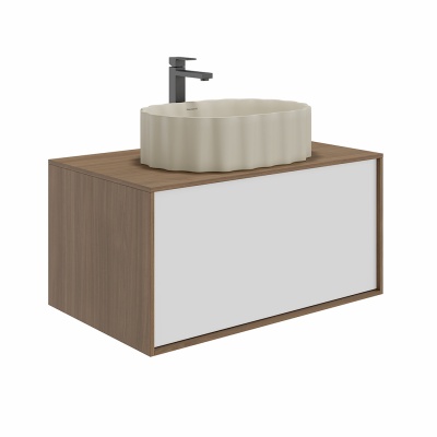 Раковина ARTBASIN Conchiglia/АртБейзин Конкилья накладная 50, песочная матовая