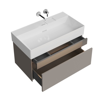 Тумба LOGICA подвесная 2 ящика 90 см, песчаный