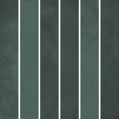 Декор Фес мозаичный зелёный тёмный глянцевый 15x15x0,77