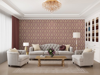 Обои виниловые Палаццо мотив, красный