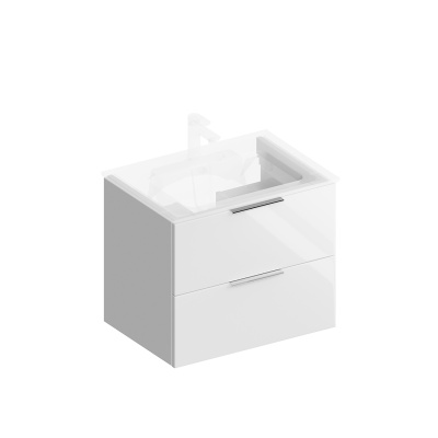 Тумба PIANO Forte подвесная 65 см, 2 ящика, белый глянцевый Тумба PIANO Forte подвесная 65 см, 2 ящика, белый глянцевый