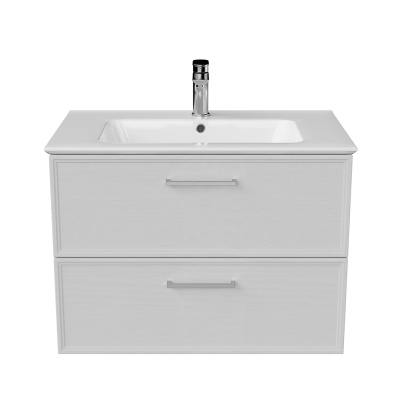 Тумба PIANO Classic подвесная 75 см, 2 ящика, ясень белый матовый Тумба PIANO Classic подвесная 75 см, 2 ящика, ясень белый матовый