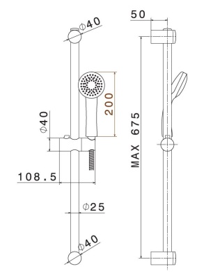 Душевая стойка PIANO без выхода для подачи воды, хром глянец Душевая стойка PIANO без выхода для подачи воды, хром глянец