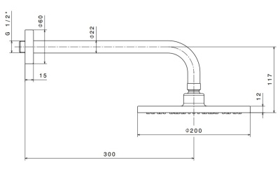 Душевая лейка PIANO «тропический дождь» с кронштейном, хром глянец Душевая лейка PIANO «тропический дождь» с кронштейном, хром глянец