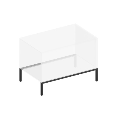 Ножка ATOLLO 80 низкая металлическая, черная матовая