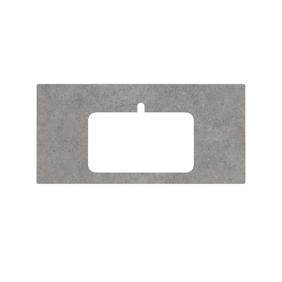 Столешница из керамогранита для раковин, встраиваемых сверху, Фондамента 100 см, серый натуральный