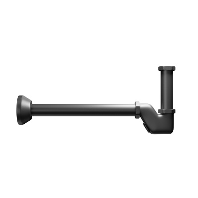 Сифон для раковины с декоративной накладкой, матовый черный Сифон для раковины с декоративной накладкой, матовый черный