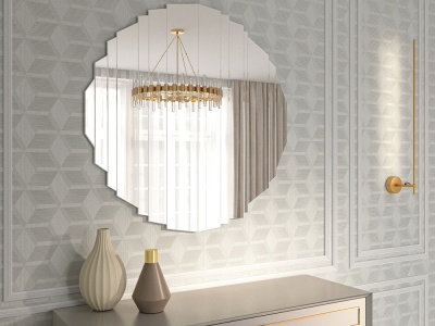 Обои виниловые Геометрия мотив, белый Обои виниловые Геометрия мотив, белый