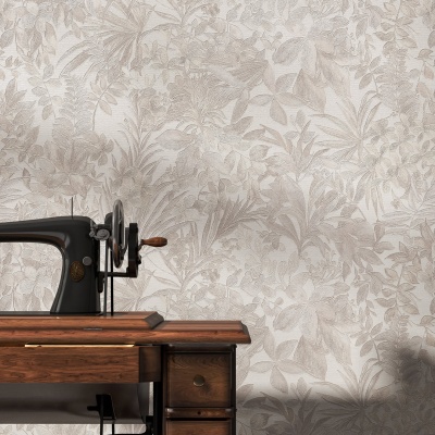 Обои виниловые Джангл мотив, бежевый Обои виниловые Джангл мотив, бежевый