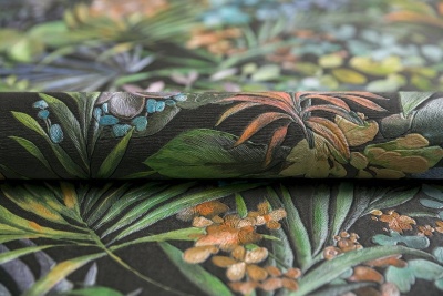 Обои виниловые Джангл мотив, чёрный цветной