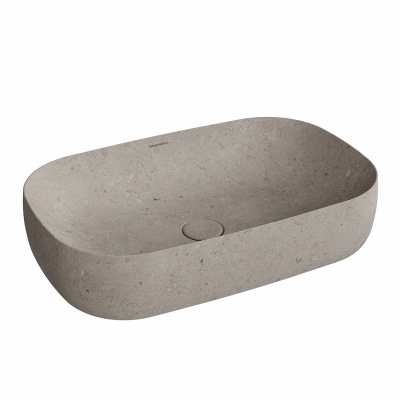 Раковина MAGICA накладная 65 с донным клапаном, серый камень