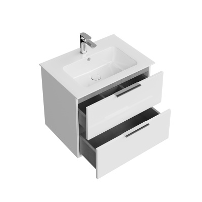 Тумба PIANO Forte подвесная 65 см, 2 ящика, белый глянцевый Тумба PIANO Forte подвесная 65 см, 2 ящика, белый глянцевый