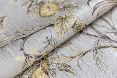 Обои виниловые Оранжерея мотив, серый