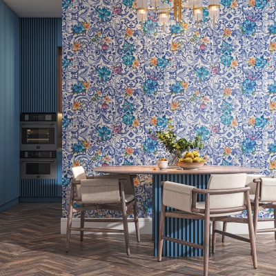 Обои виниловые Азулежу мотив, цветной Обои виниловые Азулежу мотив, цветной