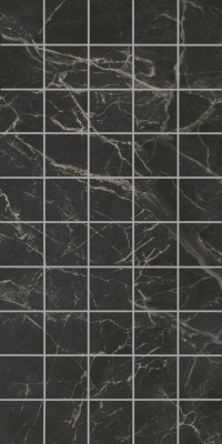 Декор чипсет Коррер чёрный глянцевый обрезной 30x60x0,9