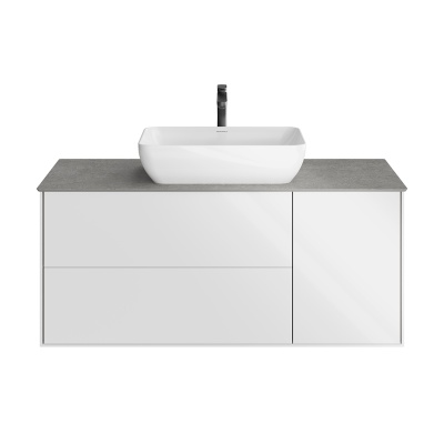 Тумба PLAZA Modern подвесная с ящиками 120, белая Тумба PLAZA Modern подвесная с ящиками 120, белая