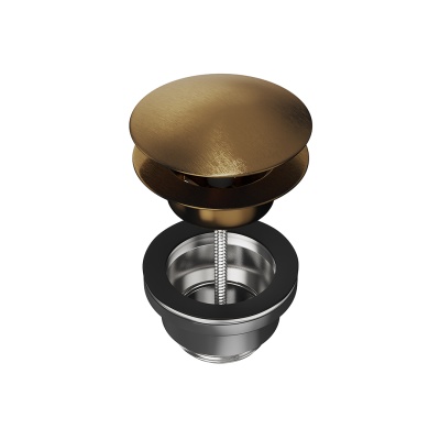 Донный клапан для раковины, потертая бронза