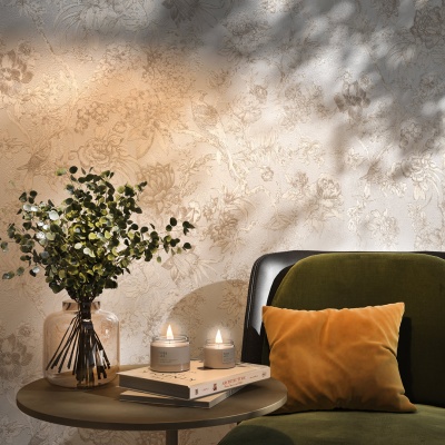 Обои виниловые Азулежу мотив, бежевый Обои виниловые Азулежу мотив, бежевый