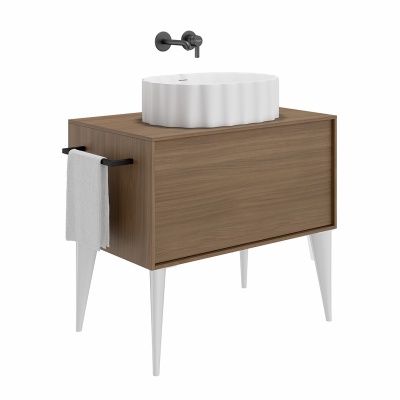 Тумба ATOLLO напольная/подвесная с ящиком 80, деревянная