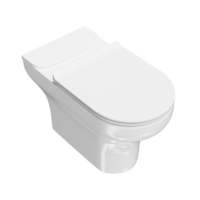 Унитаз BUONGIORNO напольный безободковый, белый глянцевый Унитаз BUONGIORNO напольный безободковый, белый глянцевый