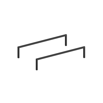 Ножка ATOLLO 80 низкая металлическая, черная матовая