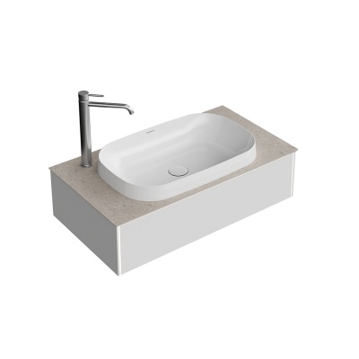 Тумба MAGICA подвесная 90, 1 ящик, утренний серый матовый                      