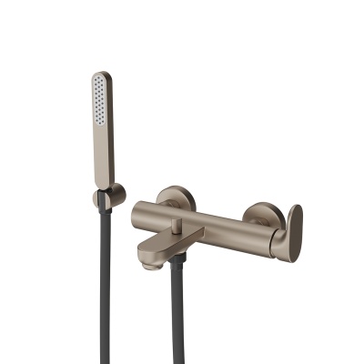 Смеситель для ванны OLE настенный, золотой атласный