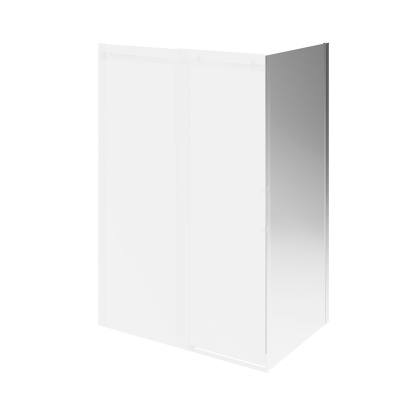 Душевая боковая панель CRISTALLO, 100х210, брашированный никель