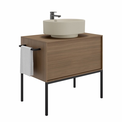 Держатель для полотенца ATOLLO, черный матовый