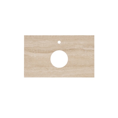 Столешница из керамогранита для накладных раковин, Риальто 80 см, бежевый лаппатированный