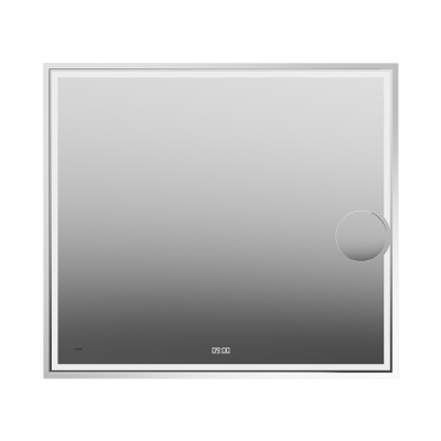 Зеркало TECNO c LED 90 с макро линзой, с подсветкой, с функцией антизапотевание, белый глянцевый Зеркало TECNO c LED 90 с макро линзой, с подсветкой, с функцией антизапотевание, белый глянцевый