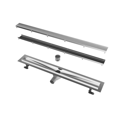 Душевой лоток double из нержавеющей стали, 85 см Душевой лоток double из нержавеющей стали, 85 см